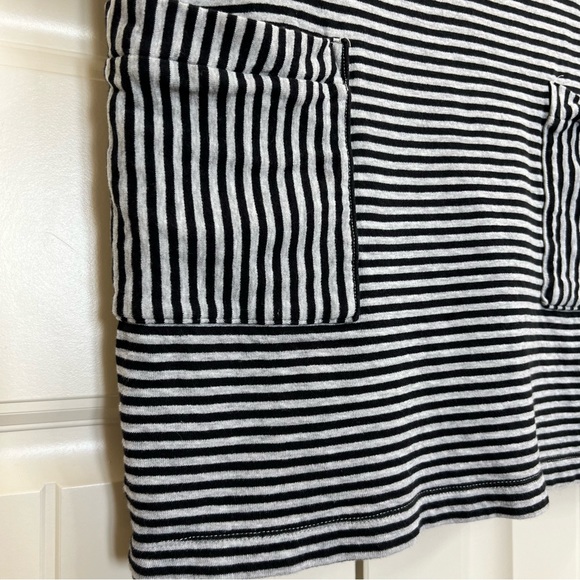 Athleta Ease Up Sweatshirt Dress in Gray/Black Stripe, Size XS - Picture 4 of 7